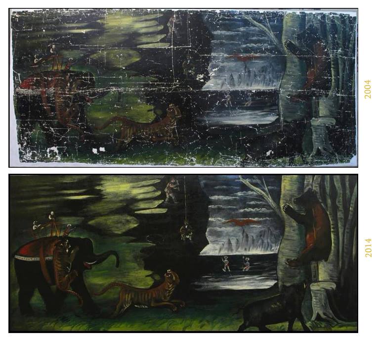 Pirosmani’s massive masterpiece - “Hunting in India” restored and on display in Tbilisi geotv.ge